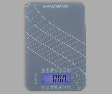 SmartHeart Digital Kitchen Food Scale with Calorie & Carb Calculator,  Stainless Steel